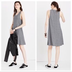 Madewell | Highpoint Striped Tank Dress Gray Black